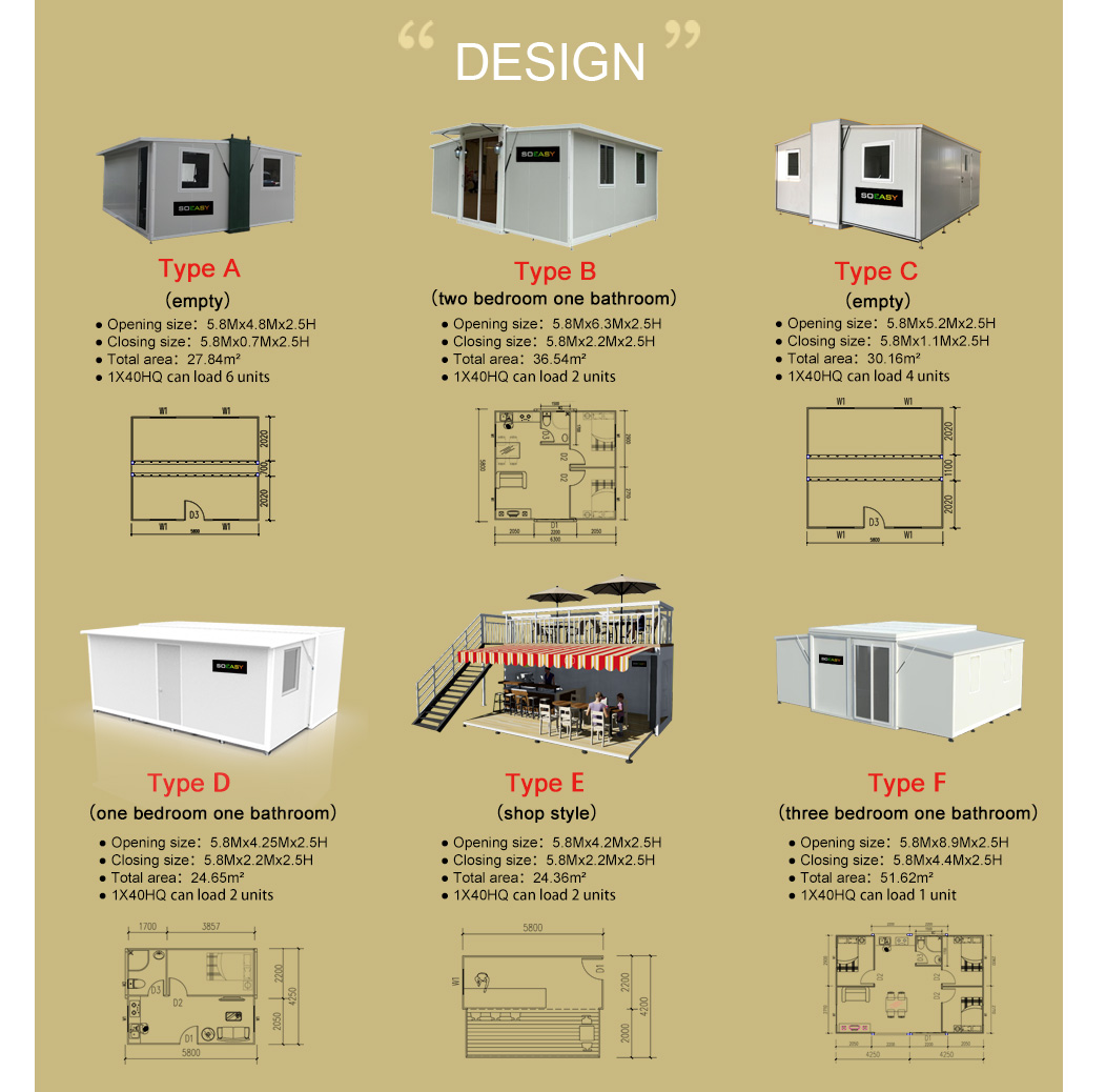 Design della casa container espandibile