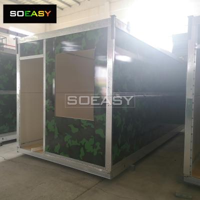 Camera pieghevole personalizzata del contenitore di colore verde militare per dormitorio