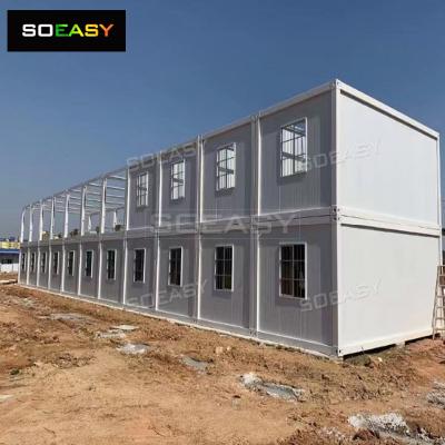 Contenitore prefabbricato staccabile da 20 piedi Produttore di case modulari per dormitori di lavoro mobili per campi
    